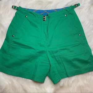 High Waisted Green Shorts